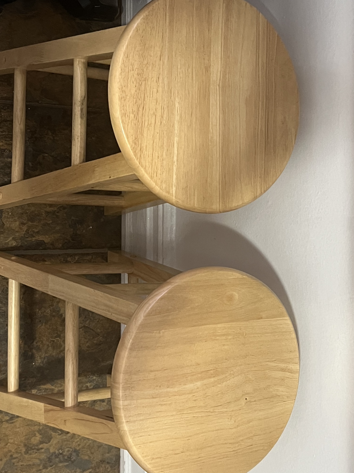 Set of 2 Wooden Bar Stools $20 - photo 2