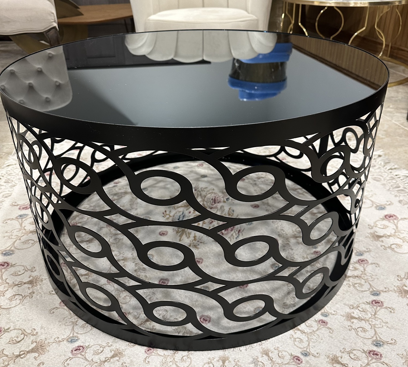 Metal and glass coffee table set for sale - photo 2