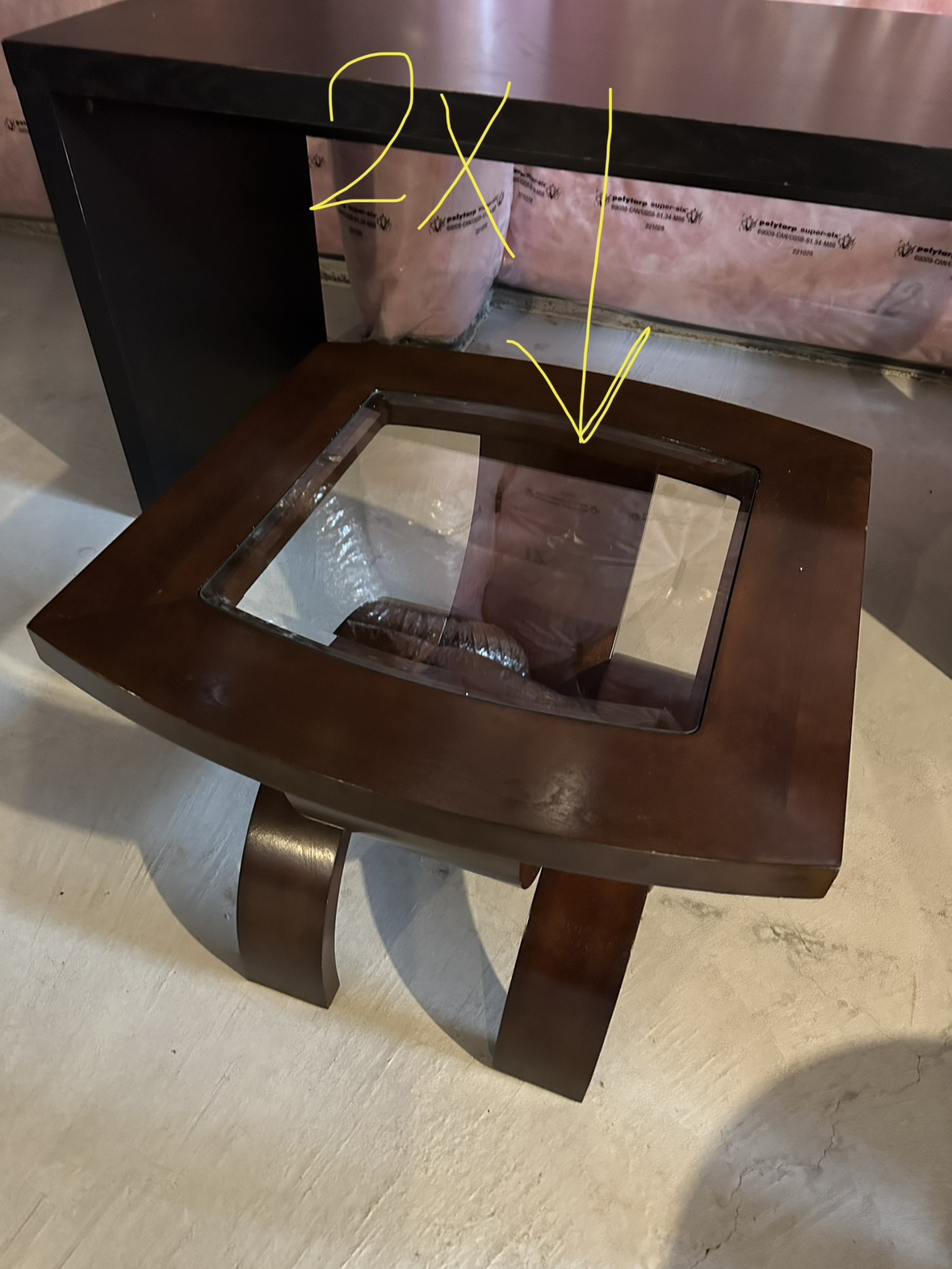 Glass Top Coffee Table with 2 Side Tables - photo 4