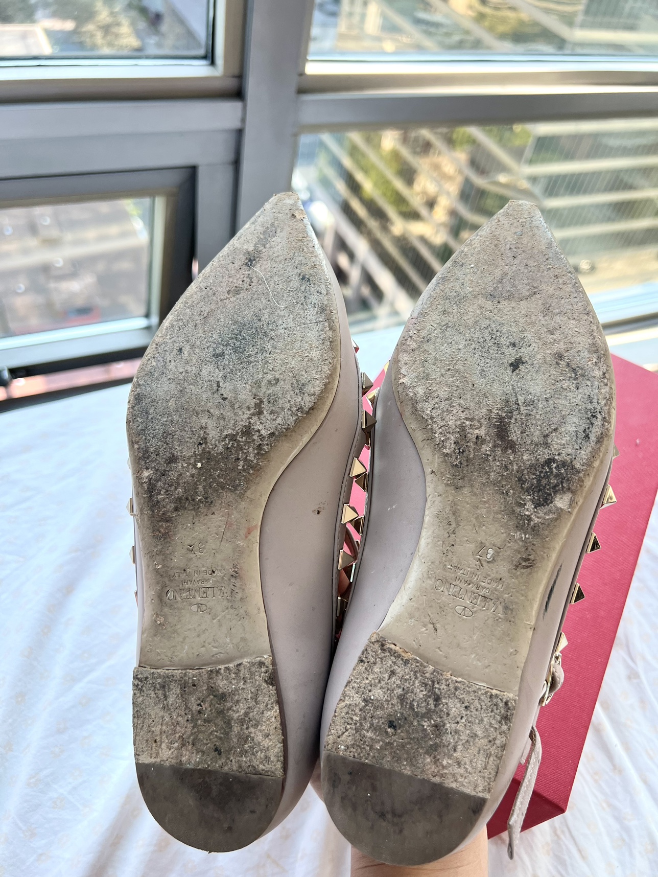 Valentino Garavani Patent Rockstud Ballet Flat - Size 37 - photo 3