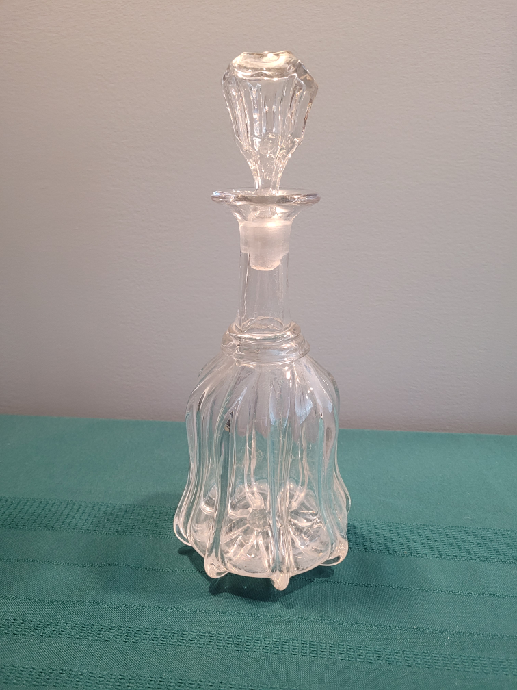 Antique Victorian 1800's Pillar Shape Decanter
