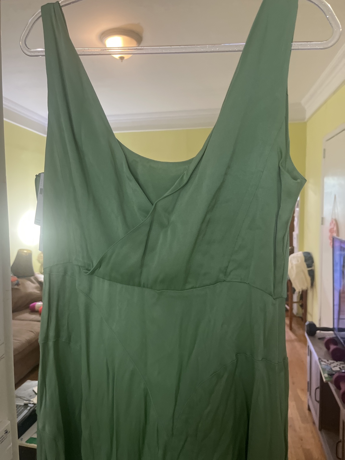 Emerald green anthropology dress size 12 - photo 2