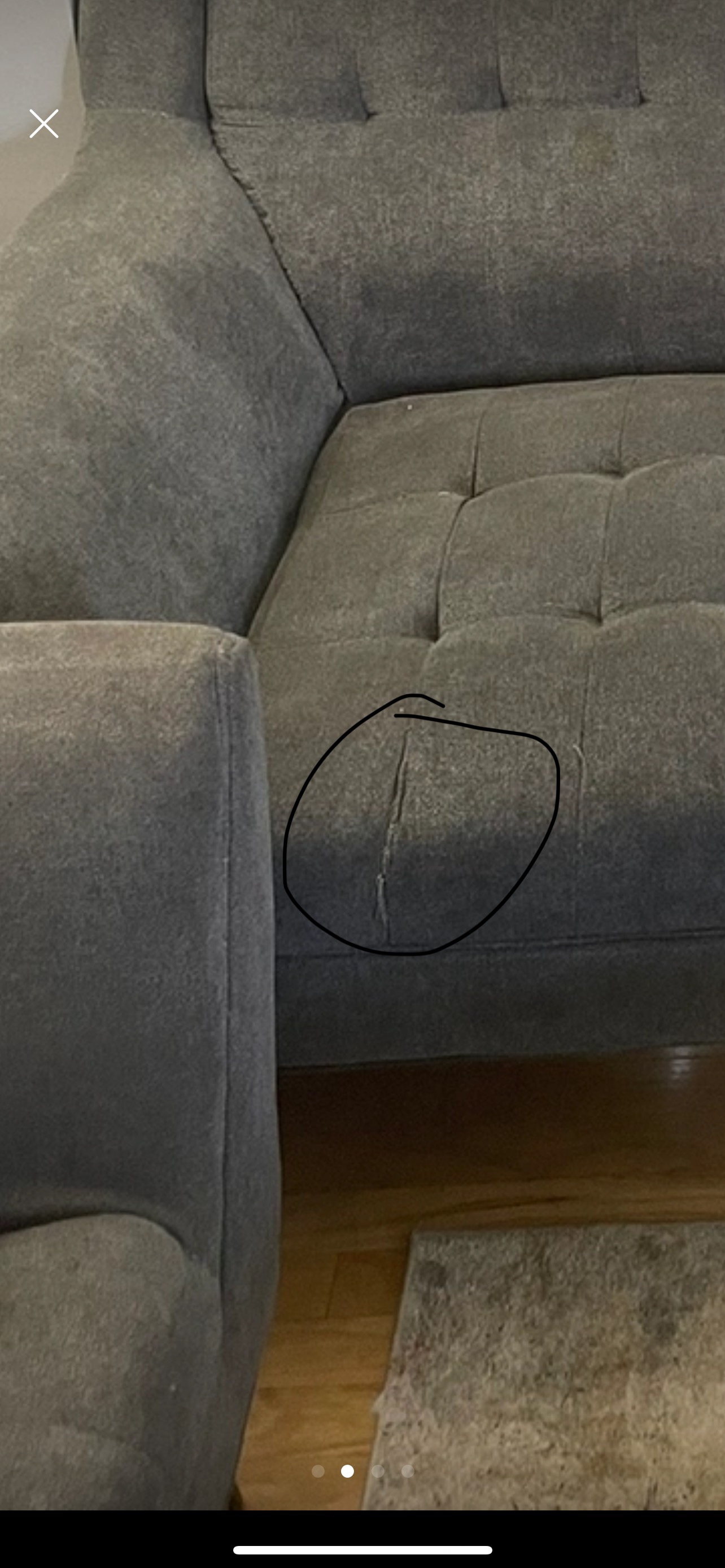 love seat (1)pc beautiful grey colour-Leon’s image indicator(4)