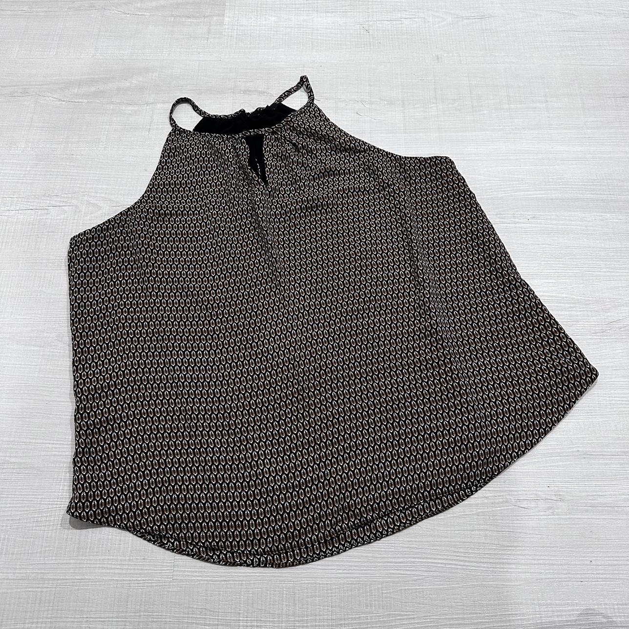 Black and Gold Patterned Top thumbnail