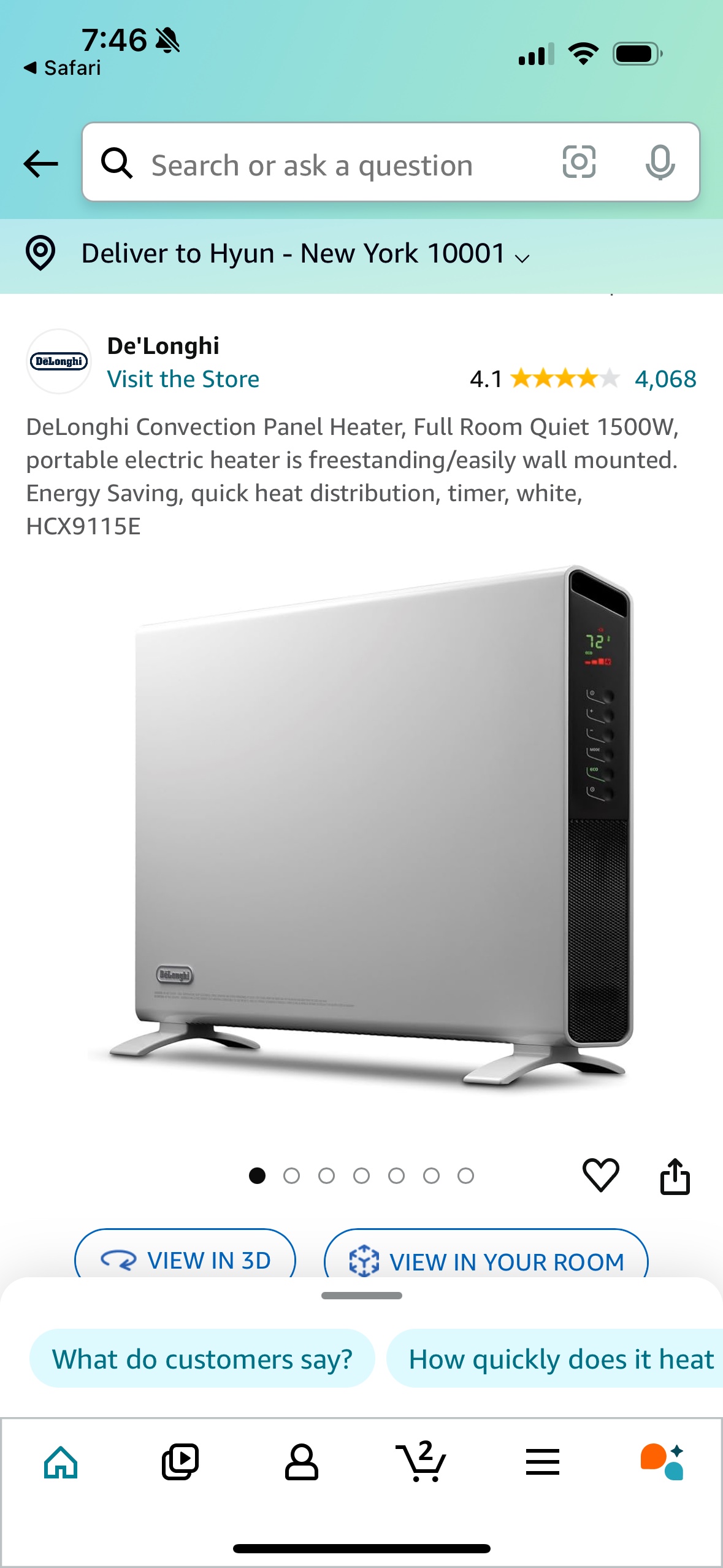 DeLonghi Convection Panel Heater