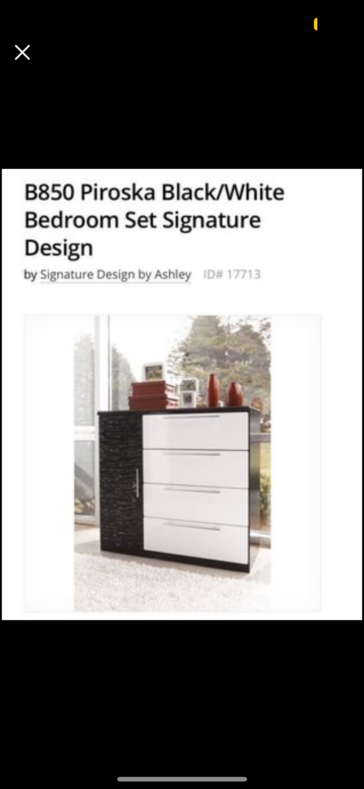Piroska DRESSER Glossy Two-Tone Black & White Piroska Brand thumbnail