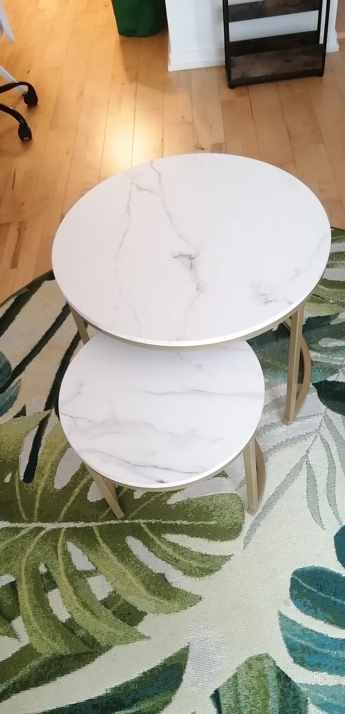 Marble Top Coffee Table Set - photo 2