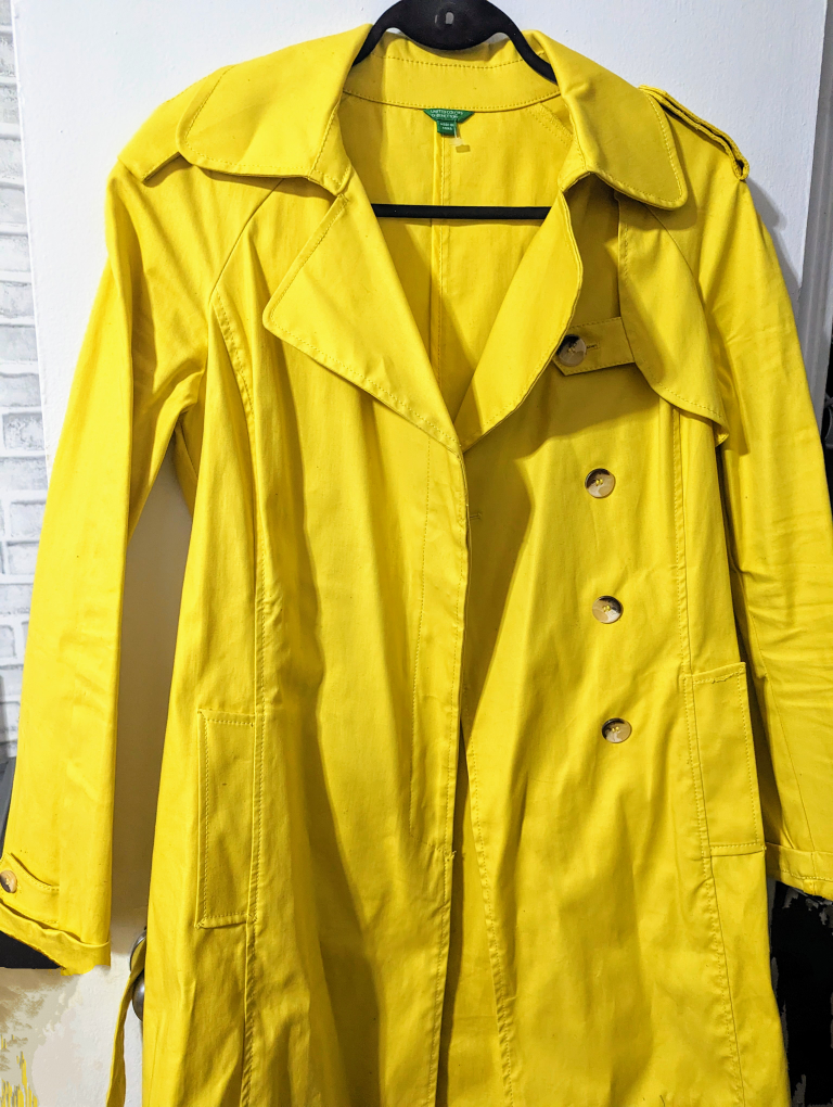 United Colors of Benneton Citrine Trench Coat image indicator(2)