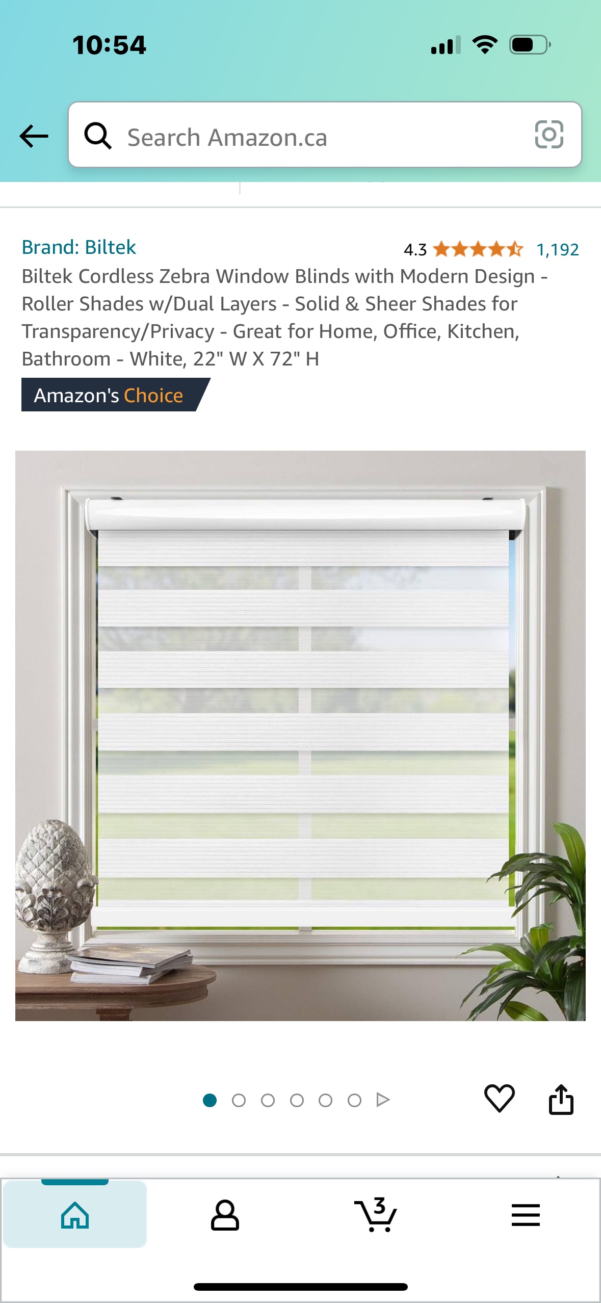 Blinds biltek zebra blinds 2 sets white