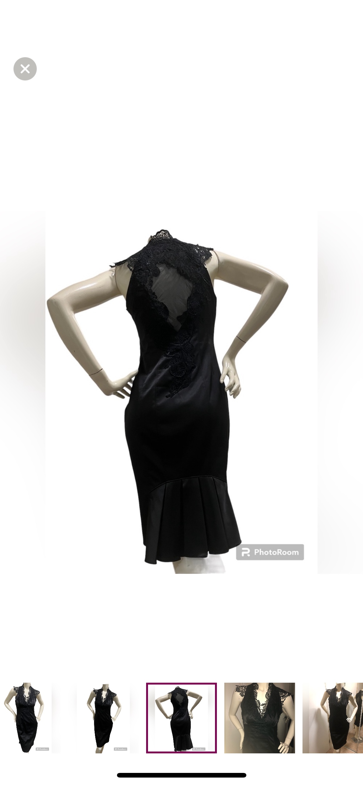 Karen Millen Black Satin Lace Dress - photo 2