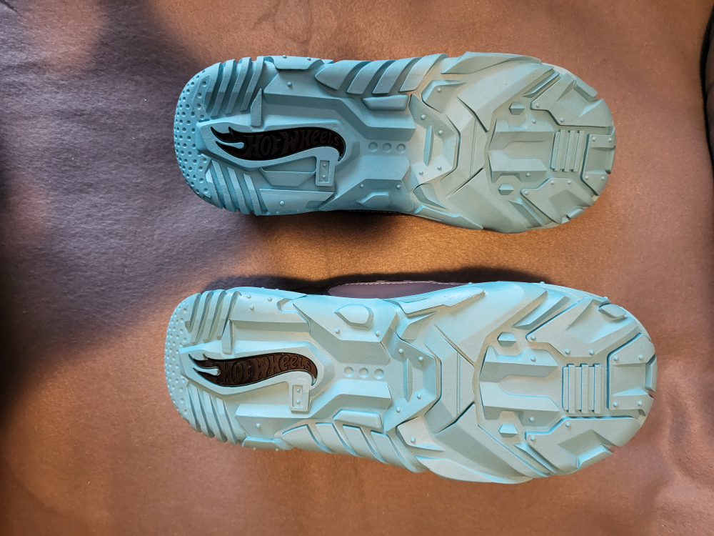 Hot Wheels Kids Black and Light Blue Shoes Size:1 image indicator(7)