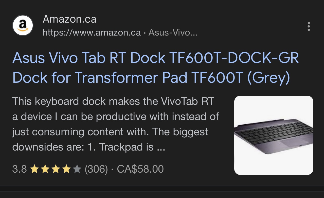 《Brand New》ASUS Vivo Tab Charging Dock Win 8 Touchpad Keyboard image indicator(6)