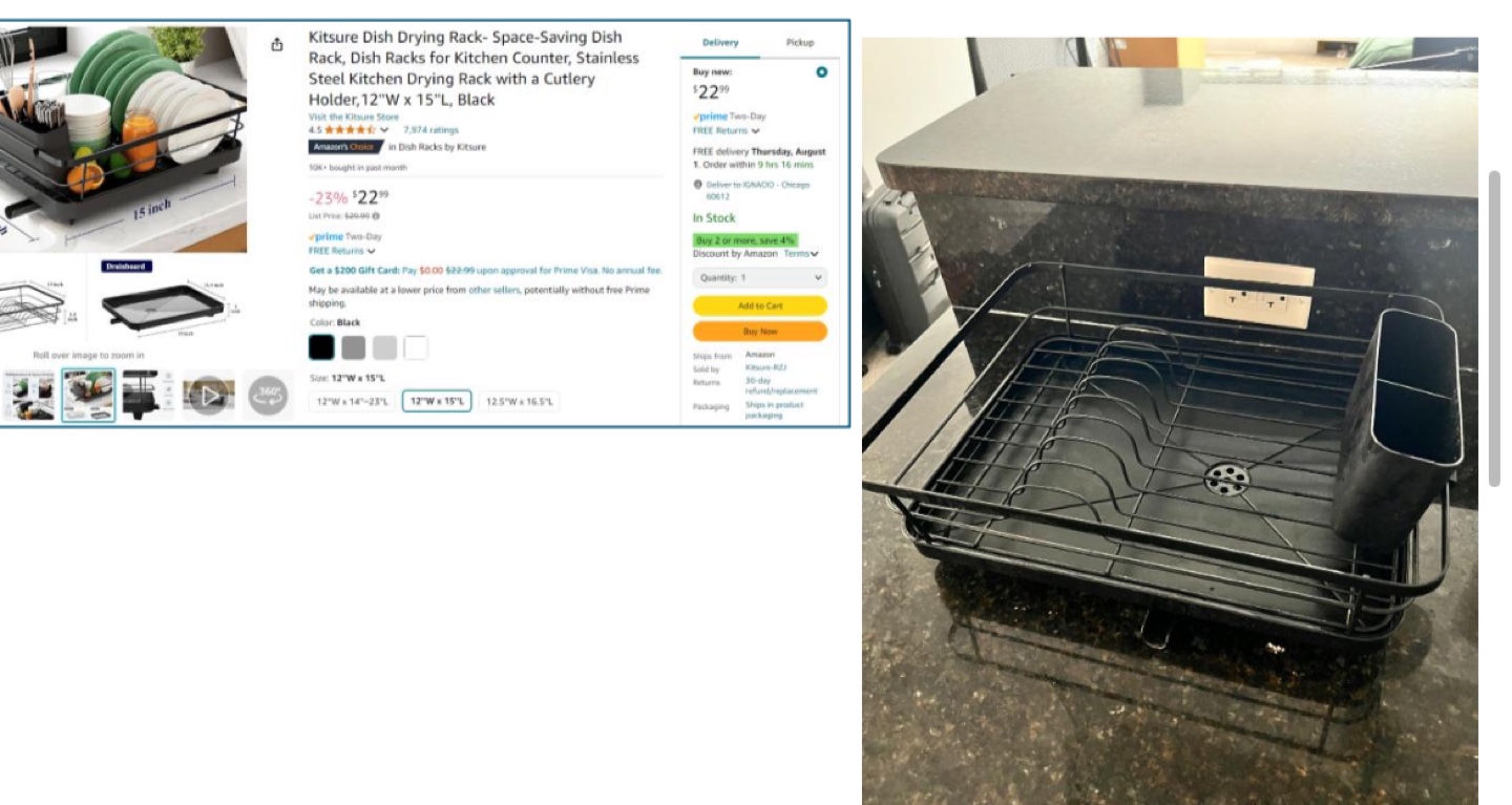 Dish drying rack