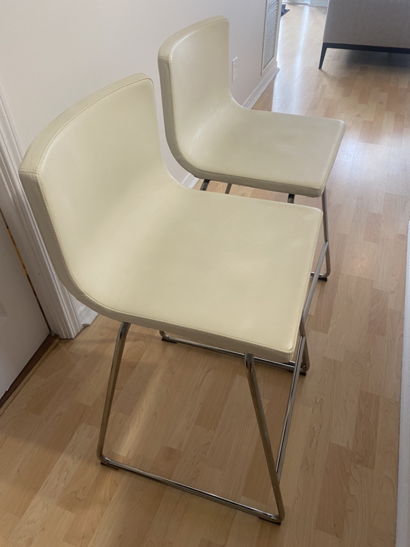 IKEA Leather bar stool