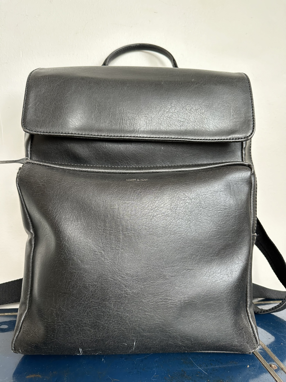 Mat & Nat vegan leather backpack with laptop sleeve