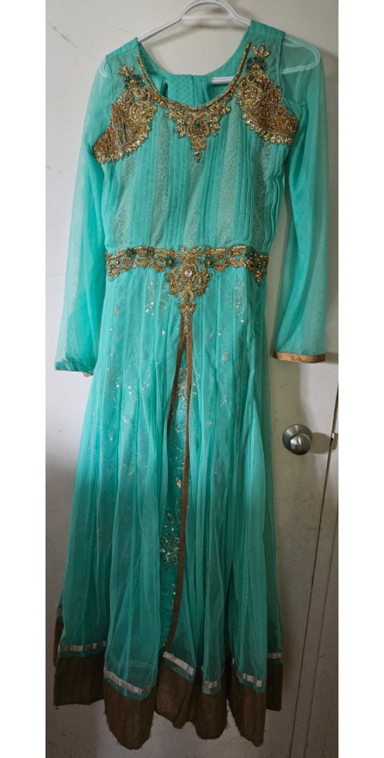Teal Embroidered Dress - photo 2
