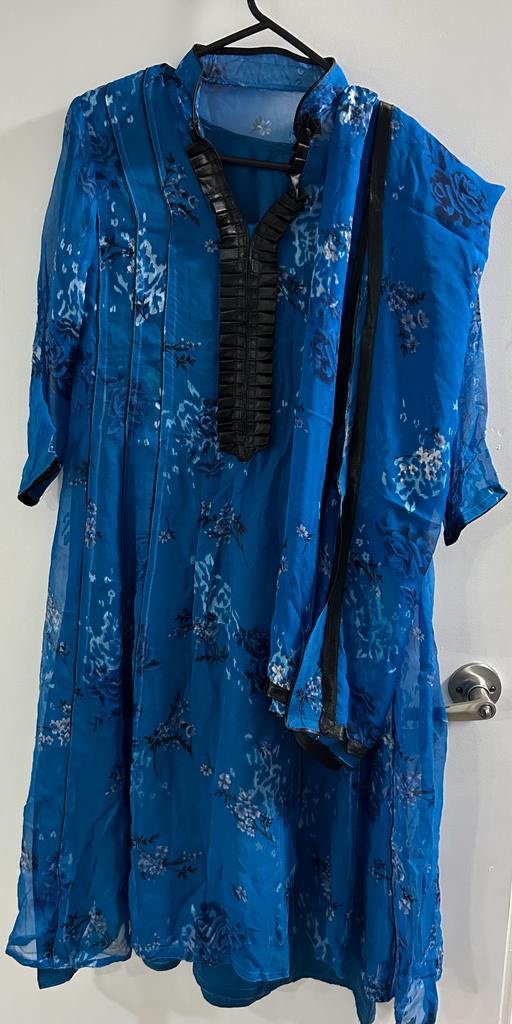 Blue Floral Suit 3 Piece