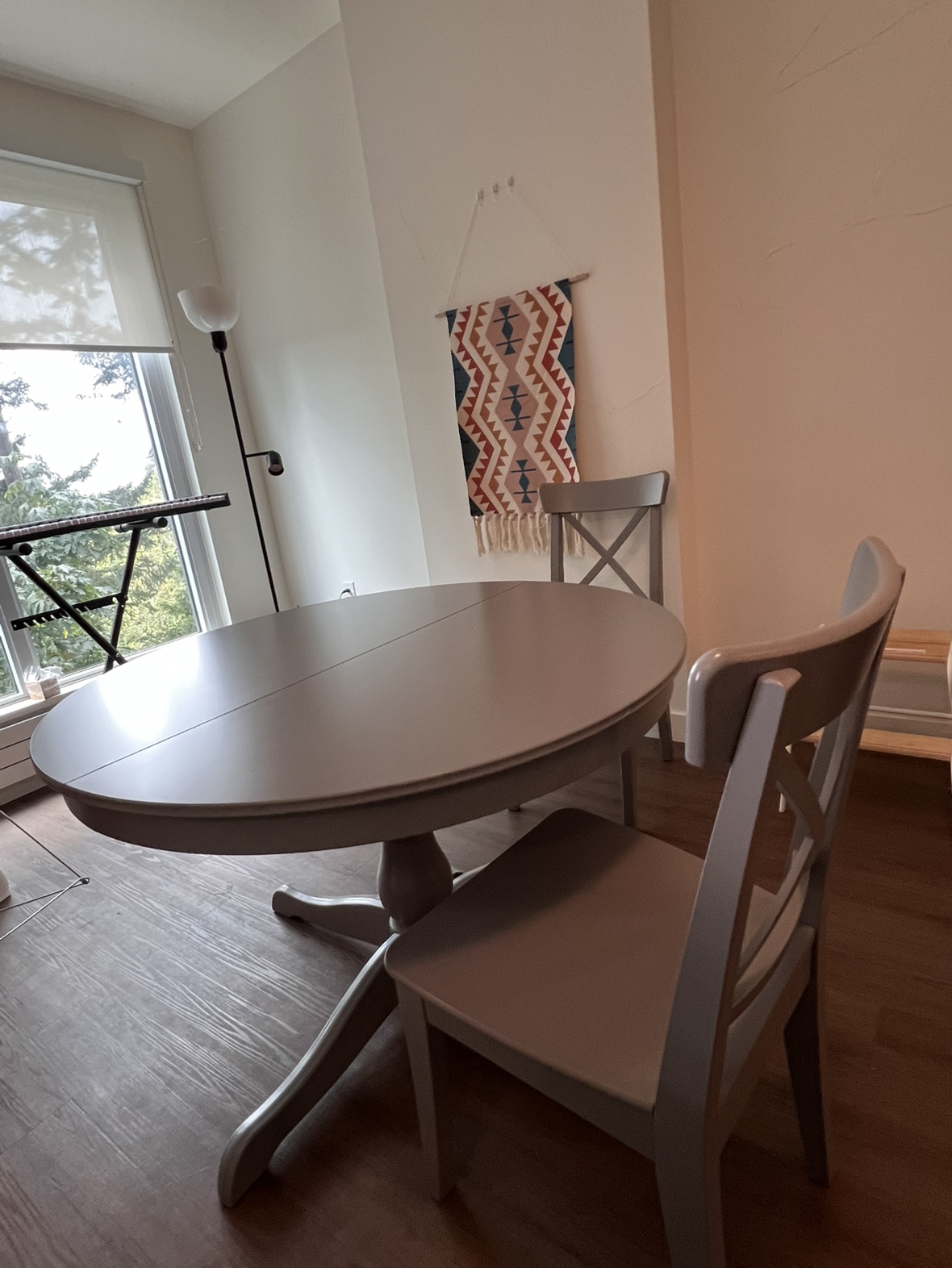 Grey Extendable Table + Chairs