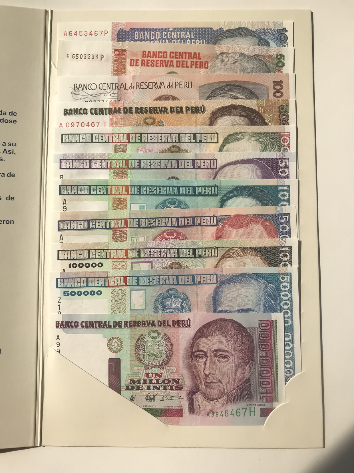 OLD BILL COLLECTION Peru INTIS (not currently currency) - photo 5