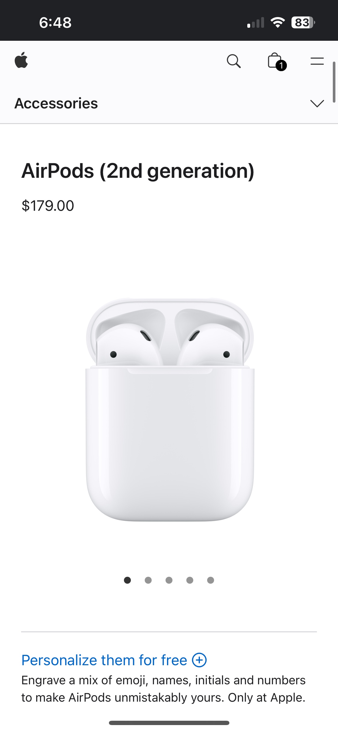 Apple AirPods 2nd Generation: sealed box