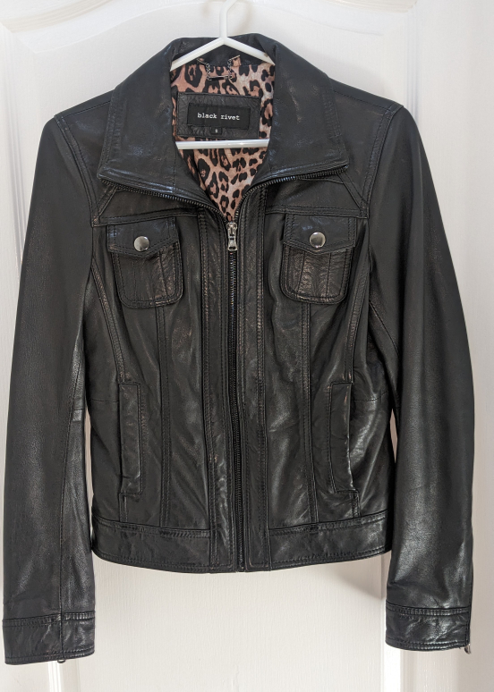 Black Rivet Leather Jacket