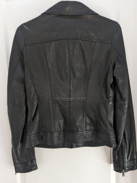 Black Rivet Leather Jacket image indicator(2)