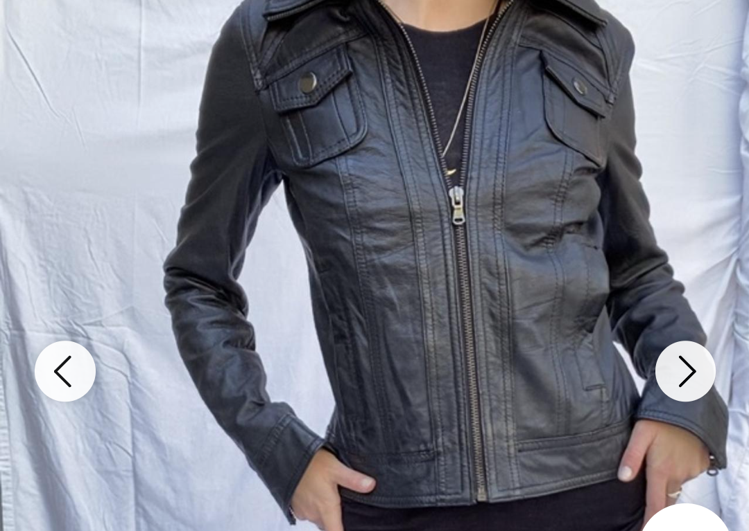 Black Rivet Leather Jacket image indicator(3)