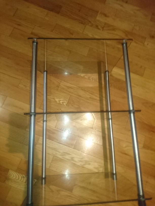 3 Shelf Table Glass 26in H 14x18 - photo 2