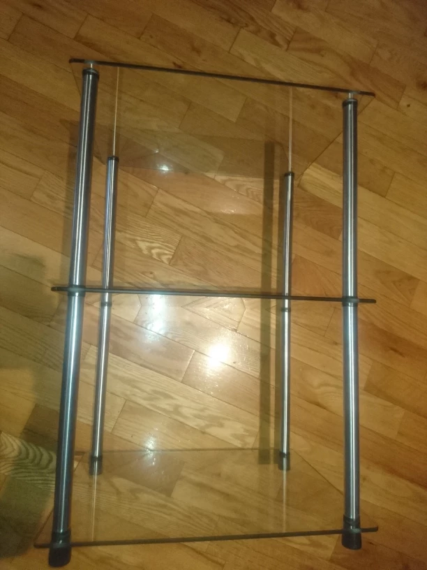 3 Shelf Table Glass 26in H 14x18 - photo 3