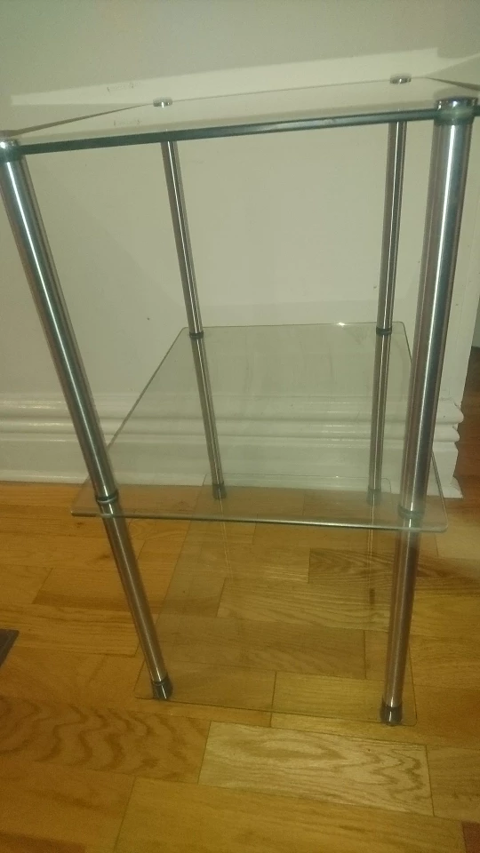 3 Shelf Table Glass 26in H 14x18 - photo 4