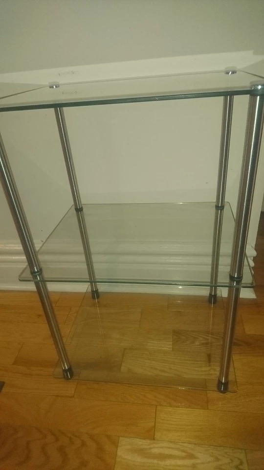 3 Shelf Table Glass 26in H 14x18 - photo 5