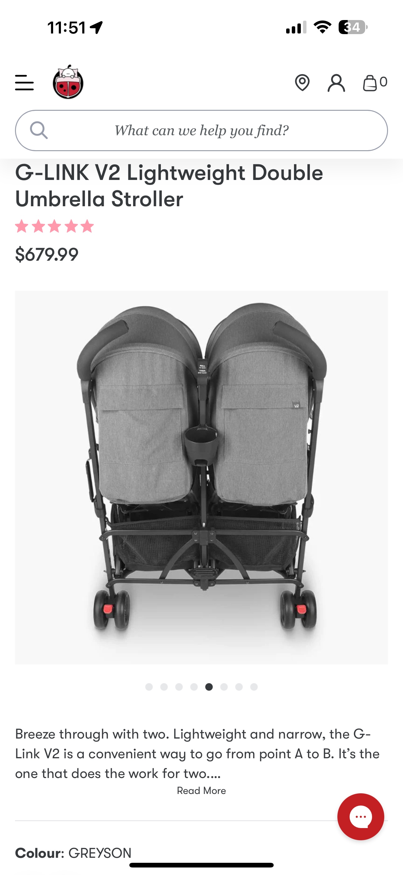 Uppababy G-Link V2 Double Stroller *brand new* - photo 2