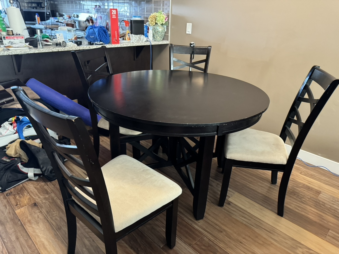 Table and 4 chairs