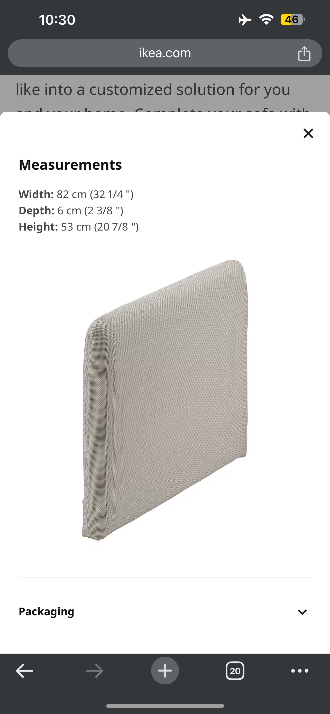 IKEA SÖDERHAMN Armrest white - photo 4