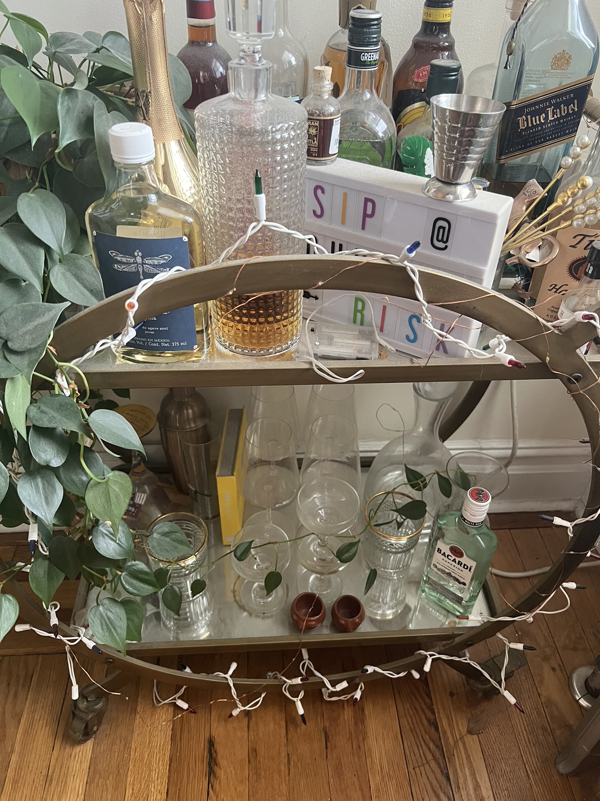 Modern Gold Bar Cart - photo 2