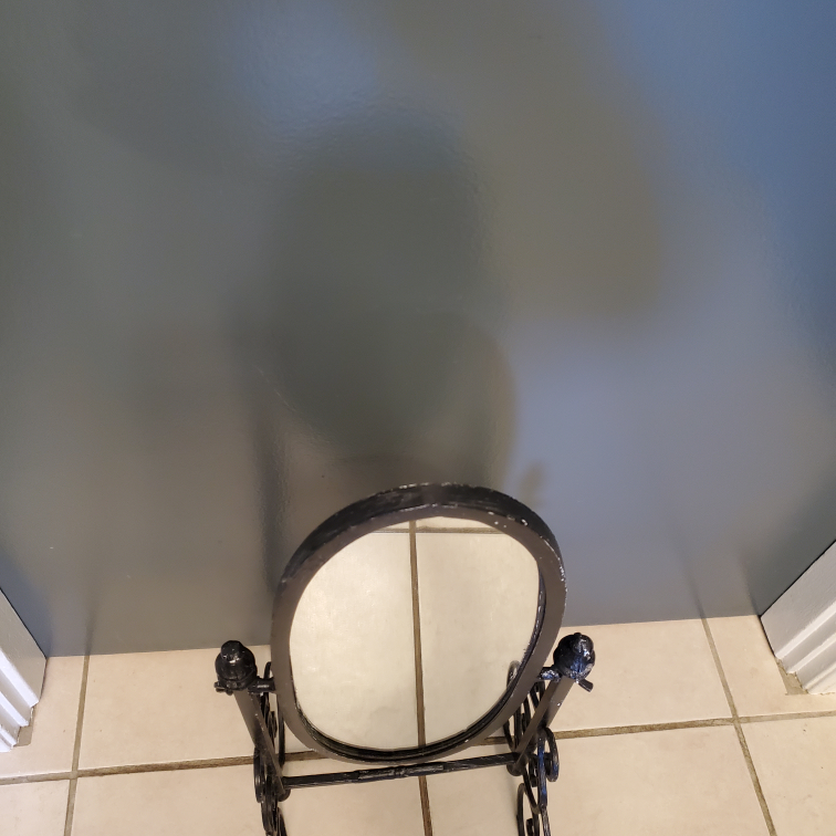 Small painted metal table top mirror image indicator(2)