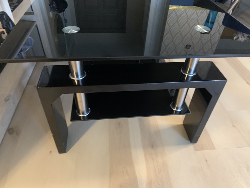 Black Glass Coffee Table - photo 2