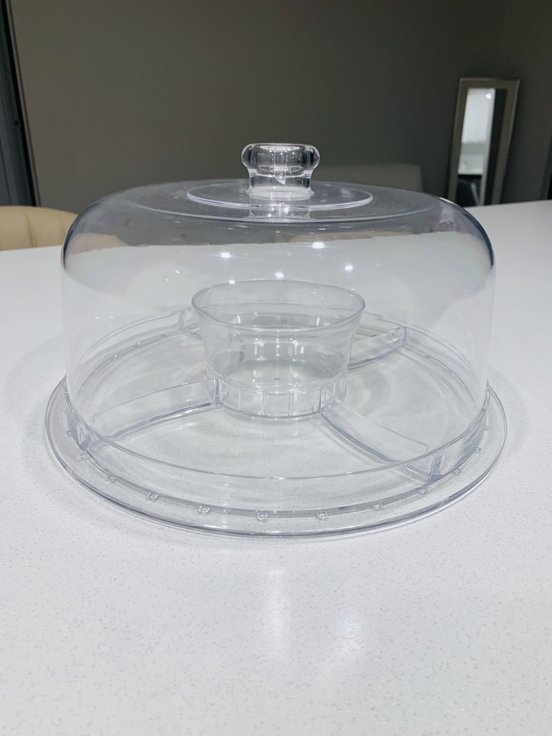 Clear Serving Platter with Dome - photo 2