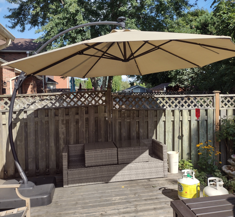 Miramar Offset Umbrella with Cover and Base thumbnail