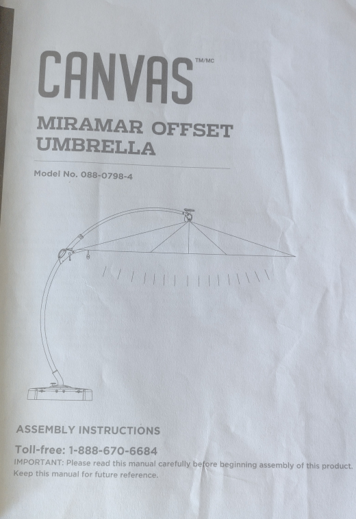 Miramar Offset Umbrella with Cover and Base image indicator(6)