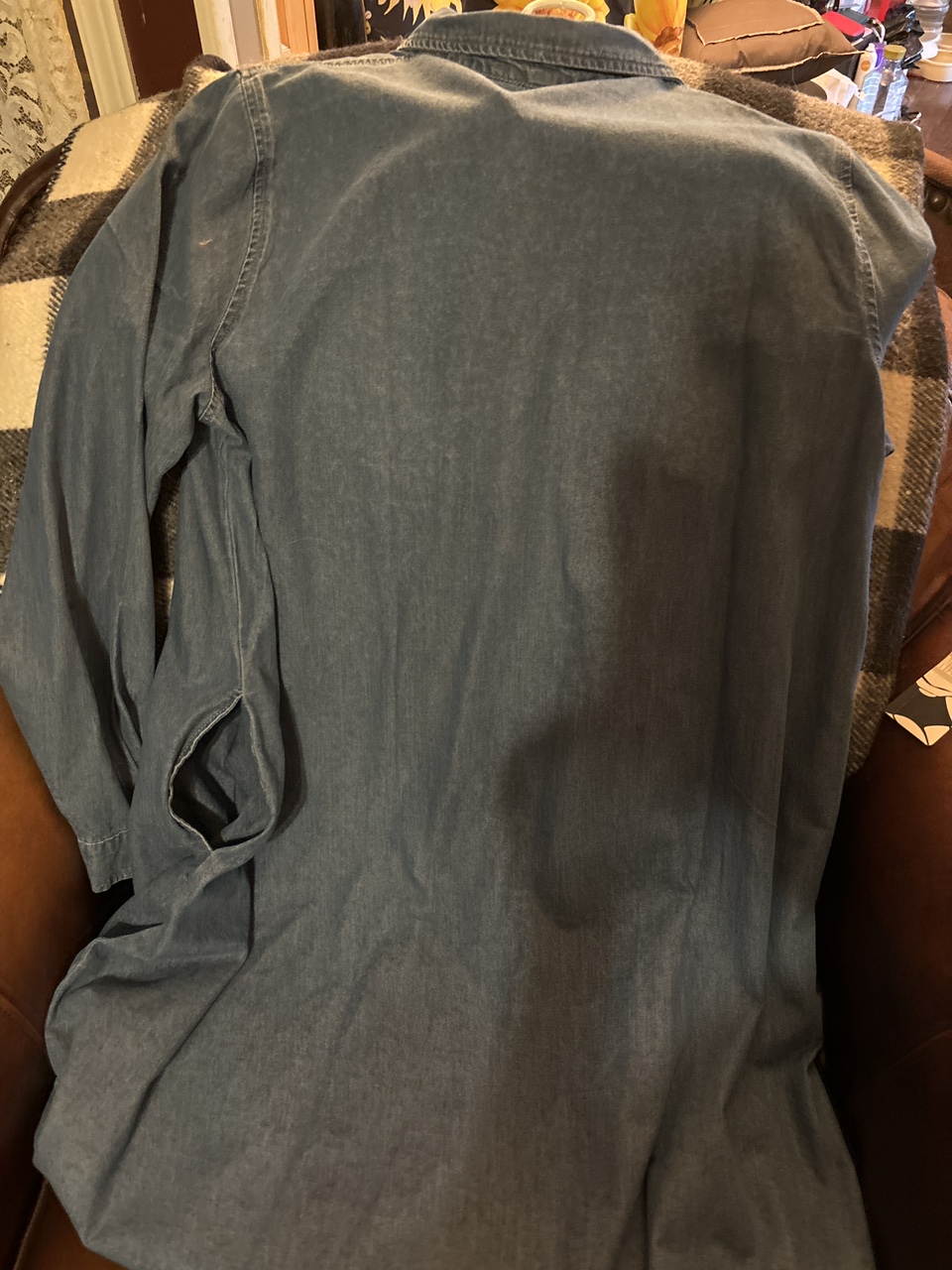 Blue Denim Shirt Dress, Size XXL thumbnail