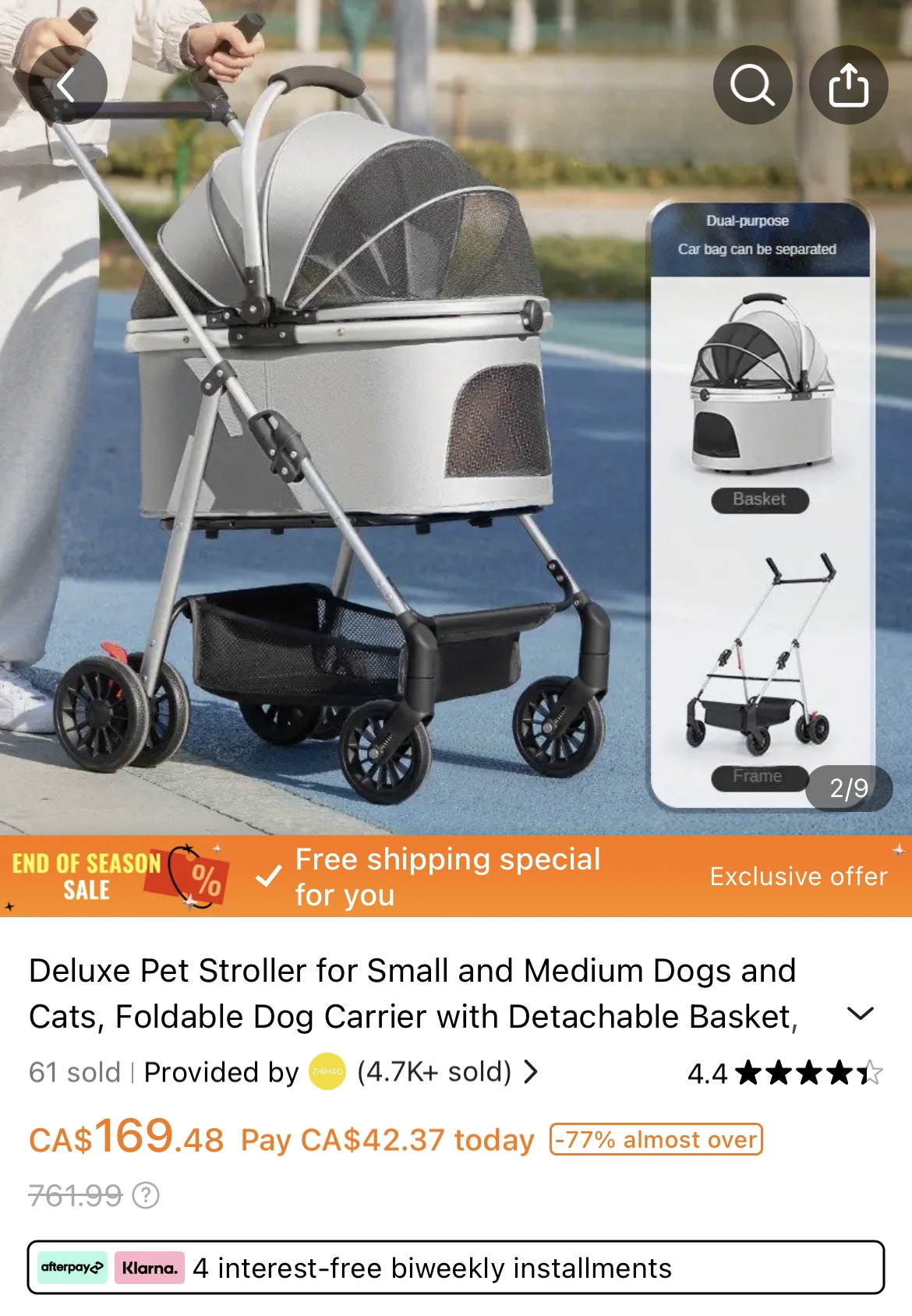 Premium Pet Stroller image indicator(3)