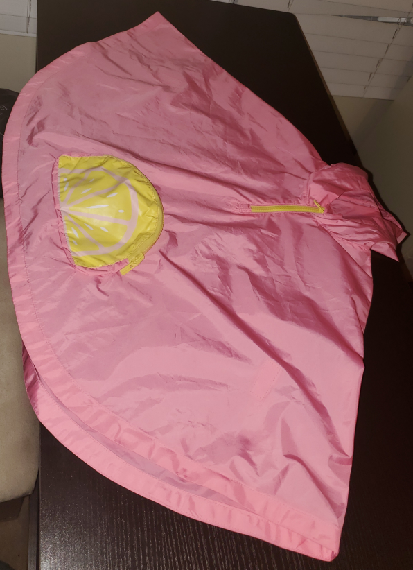 Kids Hooded Lemon Poncho Raincoat - photo 2