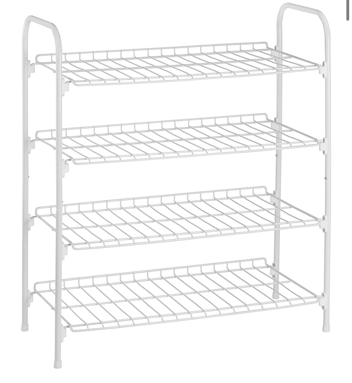 White Metal Shoe Rack
