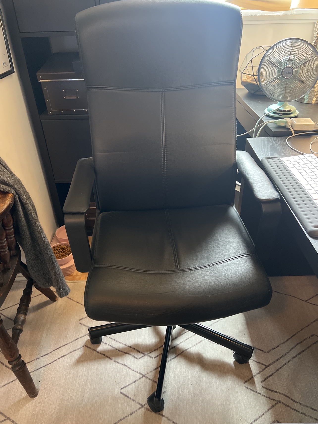 Black L-Shaped Desk with Chair included - photo 5