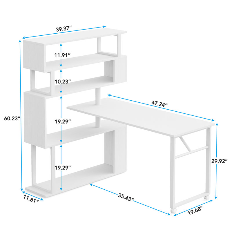L-Shaped Desk and Bookcase - photo 5