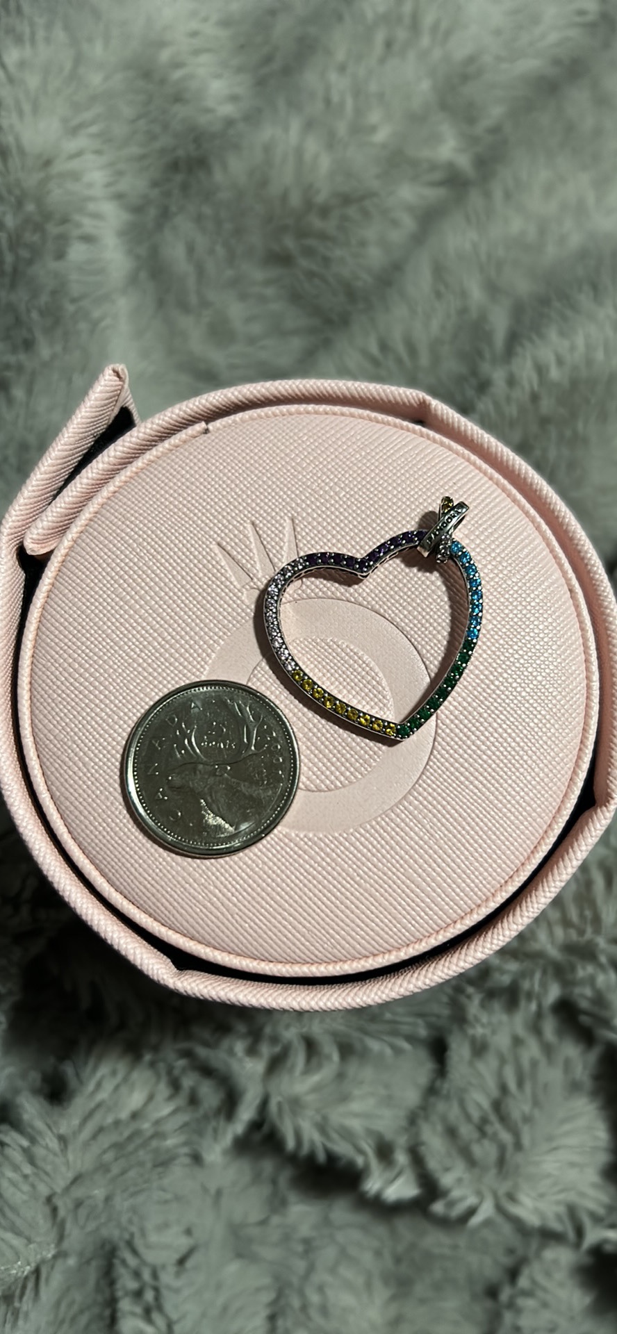 Pandora Rainbow Heart Necklace Pendant - photo 3