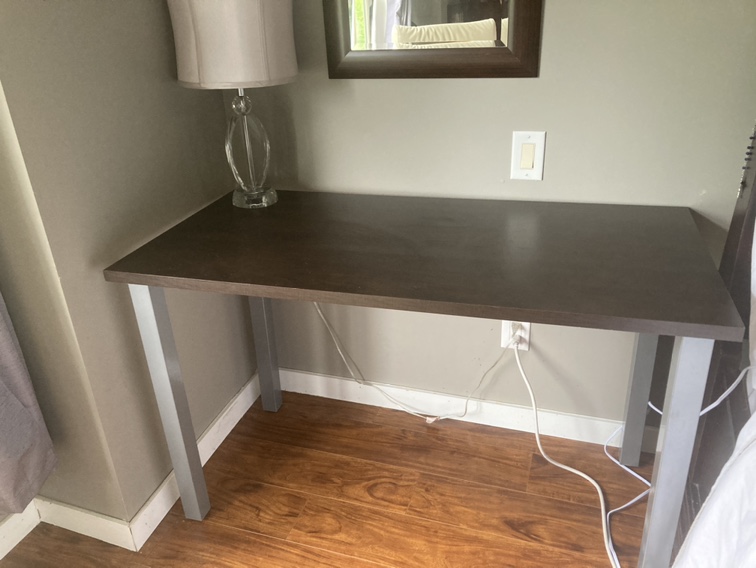 Desk with Silver Legs