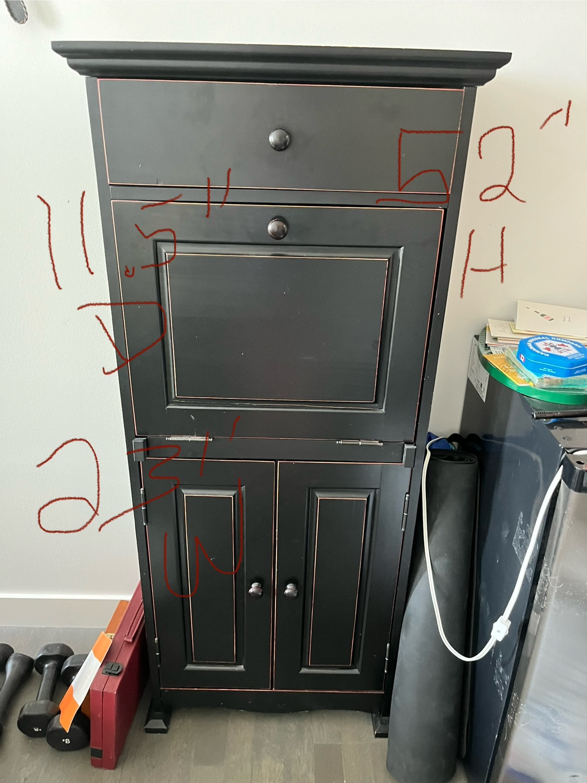 Black armoire
