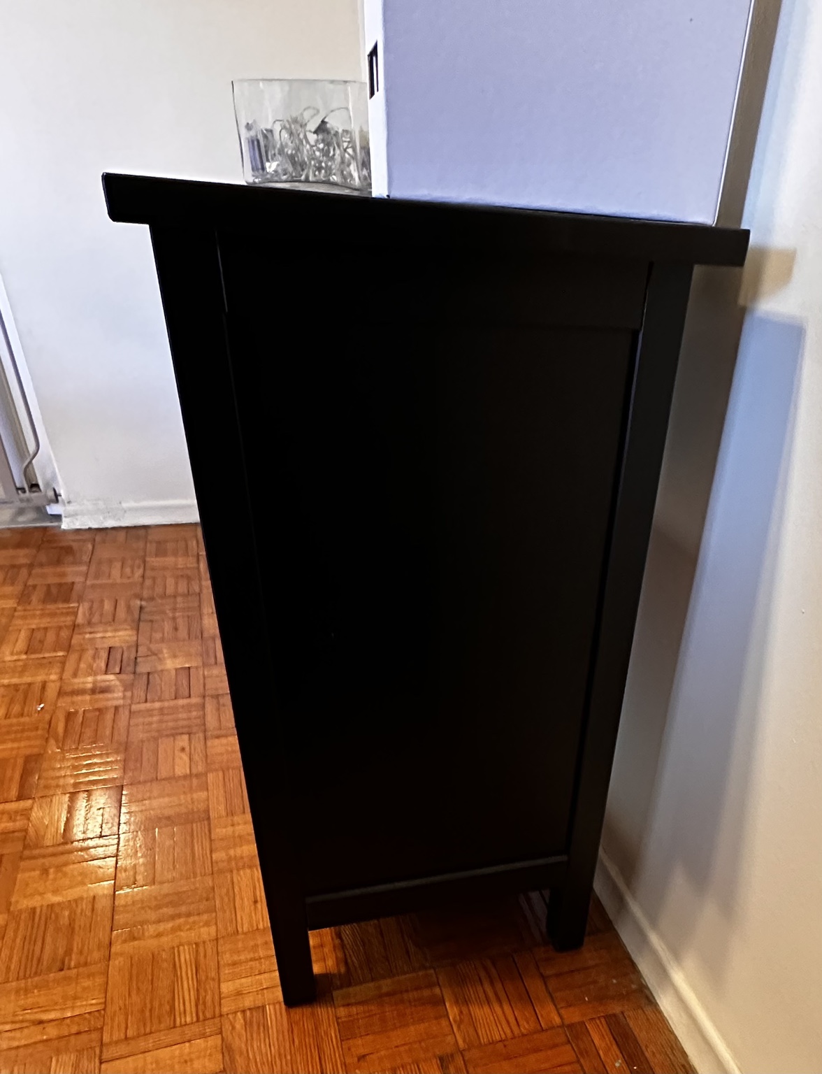 Black/brown Console Table with Cubby Storage - photo 3